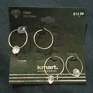 New hoop and diamond earings.